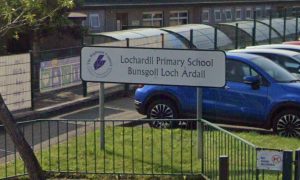 Lochardil Primary School sign.
