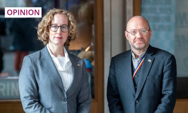 Scottish Greens co-leaders, Lorna Slater and Patrick Harvie. Image: Lesley Martin/PA Wire