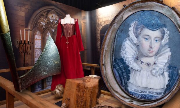 Some of the artifacts on display at the new Mary Queen of Scots exhibition