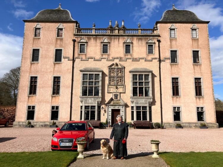 Josephine Phelan outside Keith Hall Inverurie