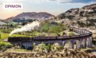 The Jacobite steam train, which looks a lot like the Hogwarts Express, crossing the Glenfinnan Viaduct. Image: Shutterstock.
