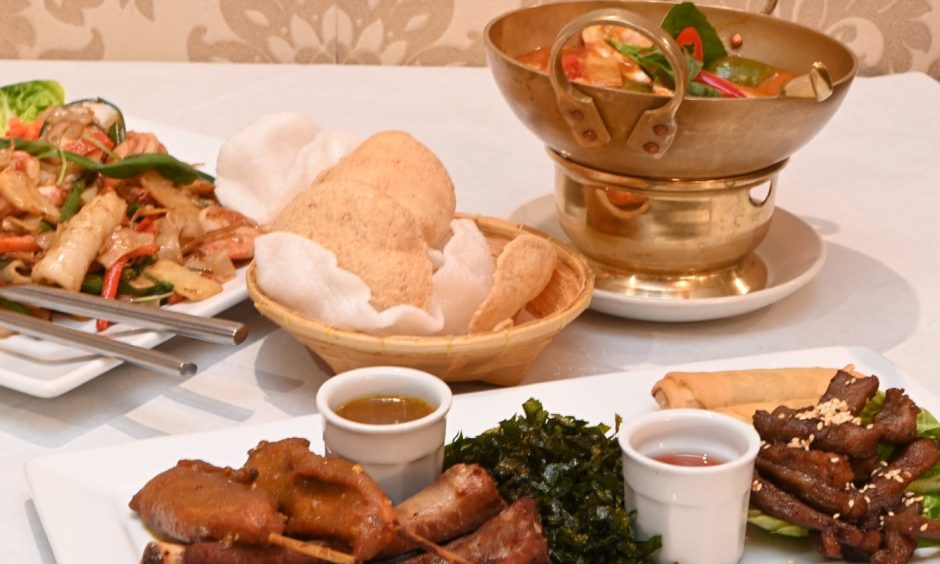 Selection of food from Siam Cottage
