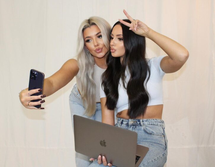 Social media agency, Medusa Creative Agency, founders posing for a selfie