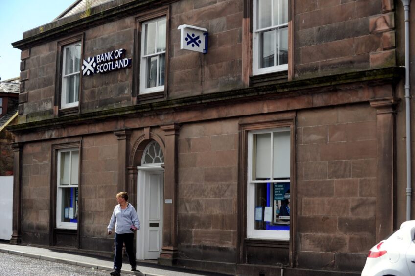 Bank of Scotland in Fochabers when it was open.