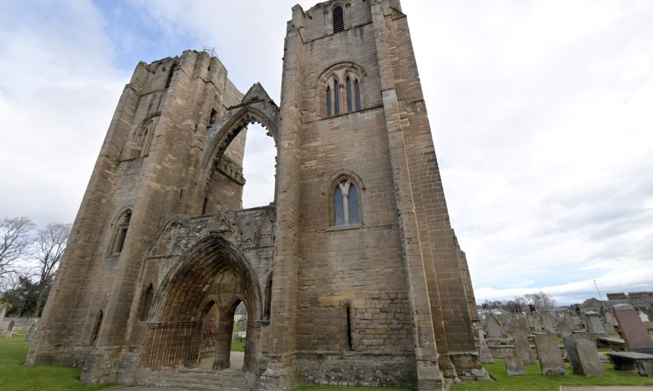 Main entrance to Elgin Cathedral.