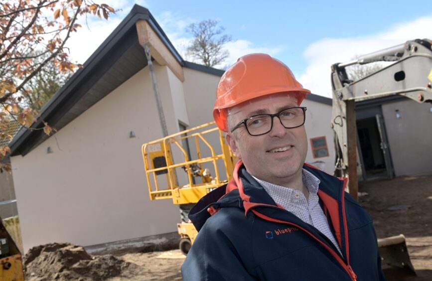 At work on an extension project at the Historylinks Museum in Dornoch. 