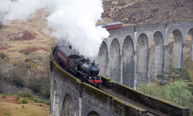 Jacobite Express steam train.