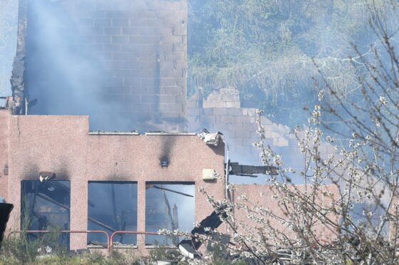 Fire at former nursing home in Clachnaharry, Inverness.