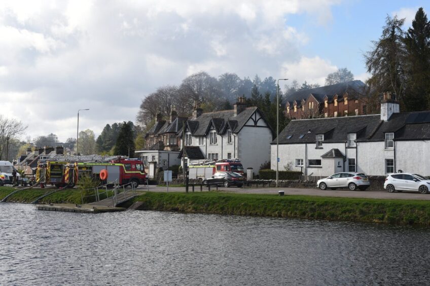 Fire at a former nursing home in Inverness. 