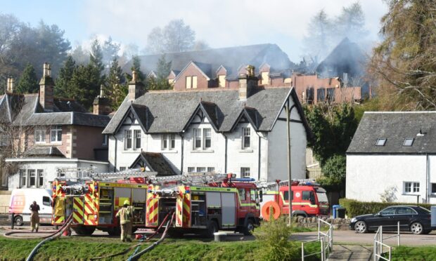 Fire in Clachnaharry, Inverness.