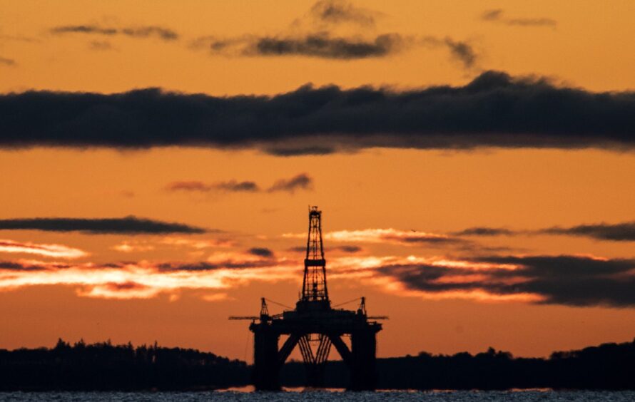 Oil platform on the North Sea.