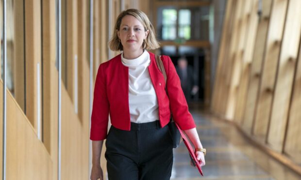 Minister for Education and Skills Jenny Gilruth arrives for First Minster's Questions at the Scottish Parliament in Holyrood, Edinburgh. Picture date: Thursday June 1, 2023. PA Photo. See PA story SCOTLAND Questions. Photo credit should read: Jane Barlow/PA Wire