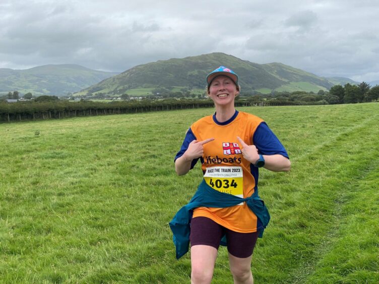 Louise Houghton on a run to raise money for the RNLI.