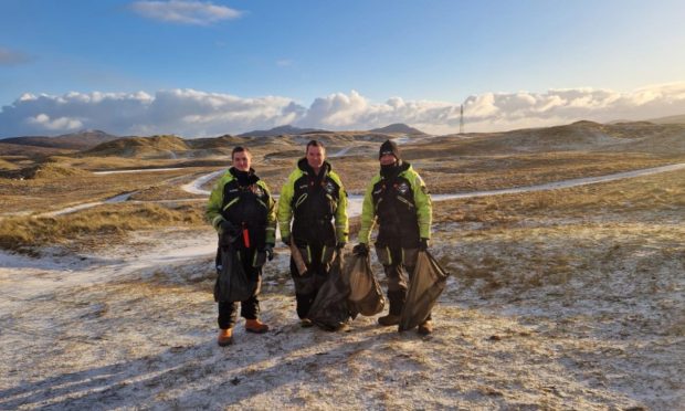 Volunteers picked tonnes of rubbish from the west coast and islands. Image: Supplied by Salmon Scotland.