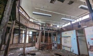 The crumbling insides of the abandoned radio station near Stonehaven.  Picture taken by Gayle Ritchie/DCT Media