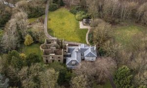 Aerial view of Tillery House and grounds