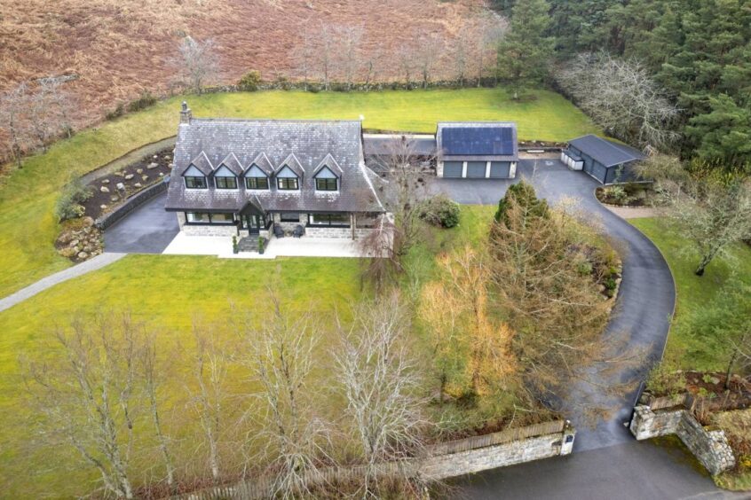 Birds eye view of Wester Ord House