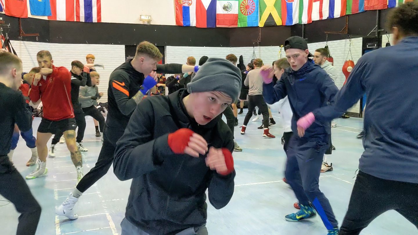 A busy training session at CAIN Boxing Club. Image Kath Flannery, DC Thomson 