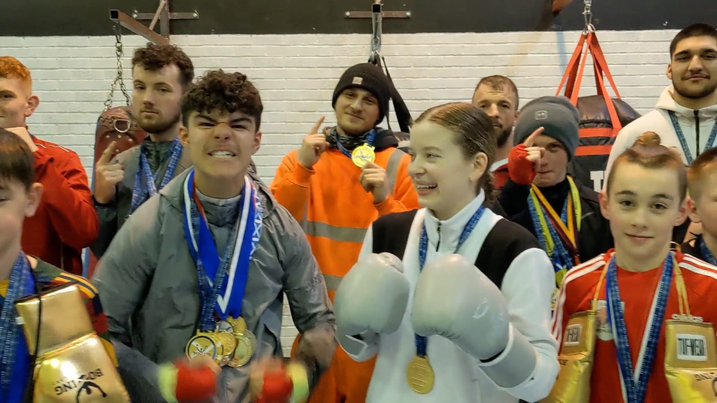 Rising stars at Cain Boxing Club during a training session. Image by Kath Flannery, DC Thomson 