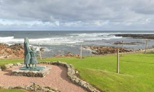 A memorial service will take place by the fisherman's wife and daughter statue in Cairnbulg, near Fraserburgh.