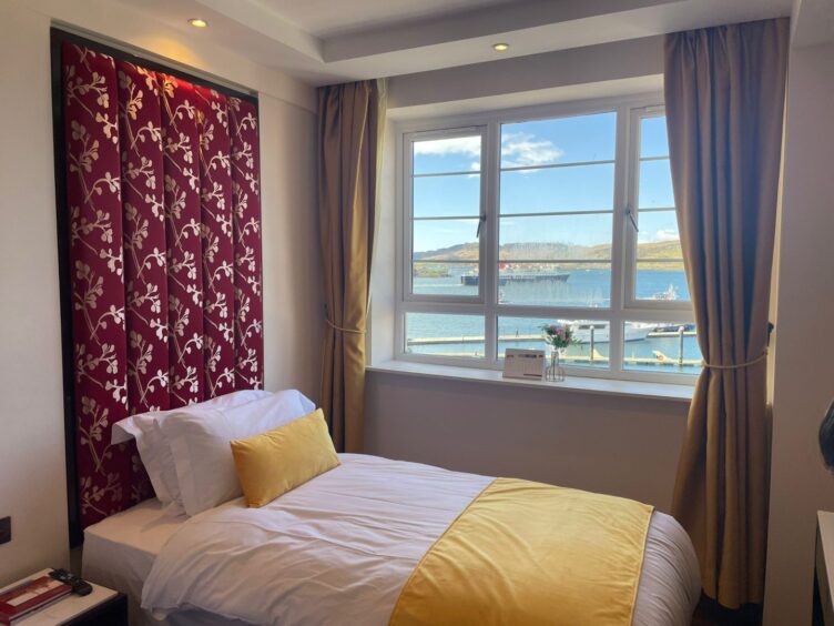 One of the twin rooms in the Regent Hotel in Oban. 