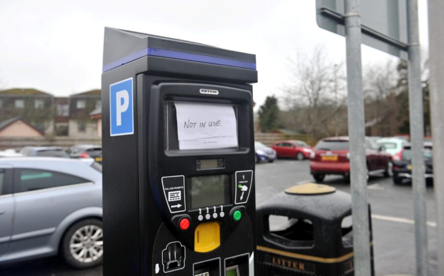 Aberdeenshire car parking meter.