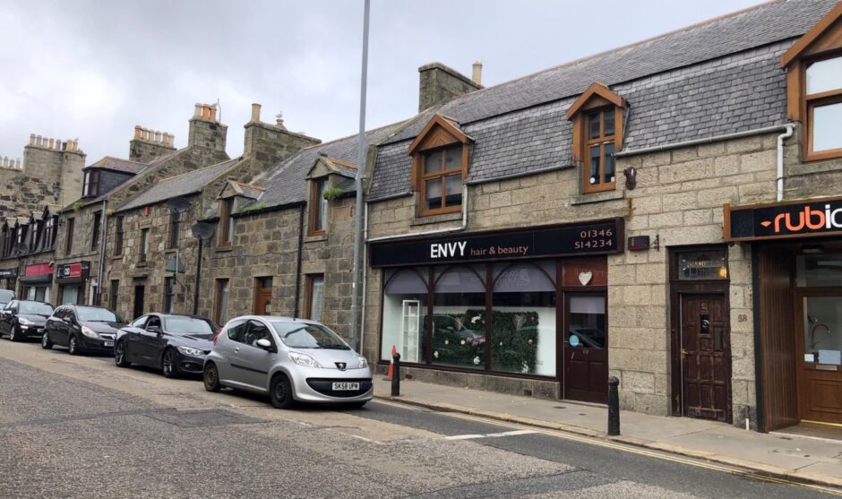 The Fraserburgh retail unit up for sale at auction. It is currently let to a hair and beauty salon.