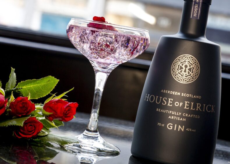Bottle of gin from Aberdeenshire distillery House of Elrick.
