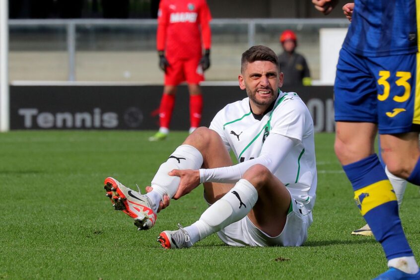 Sassuolo winger Domenico Berardi suffered an achilles tendon injury in his last appearance against Hellas Verona on March 3.