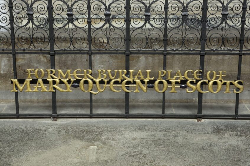 The former burial place of Mary Queen of Scots