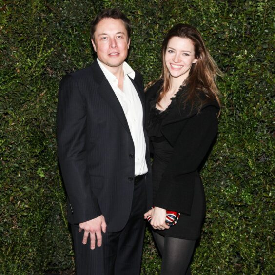 Elon Musk and Talulah Riley who got married in the highlands