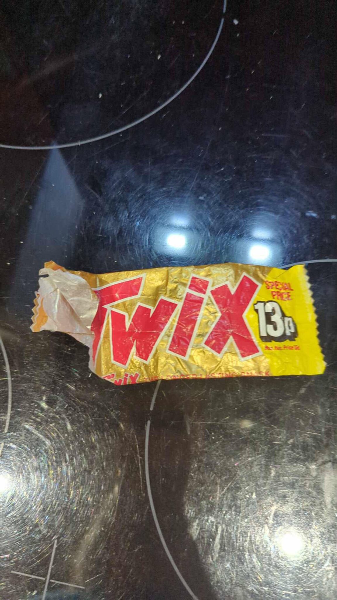 Thurso Twix wrapper from the 1980s shocks dog walker