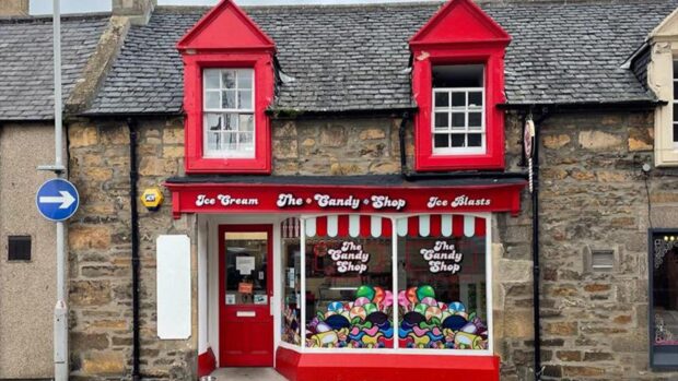 Former candy shop on Elgin's South Street.