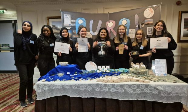 Pupils from Team Aura who won the final of Young Enterprise Grampian. Image: Young Enterprise Grampian