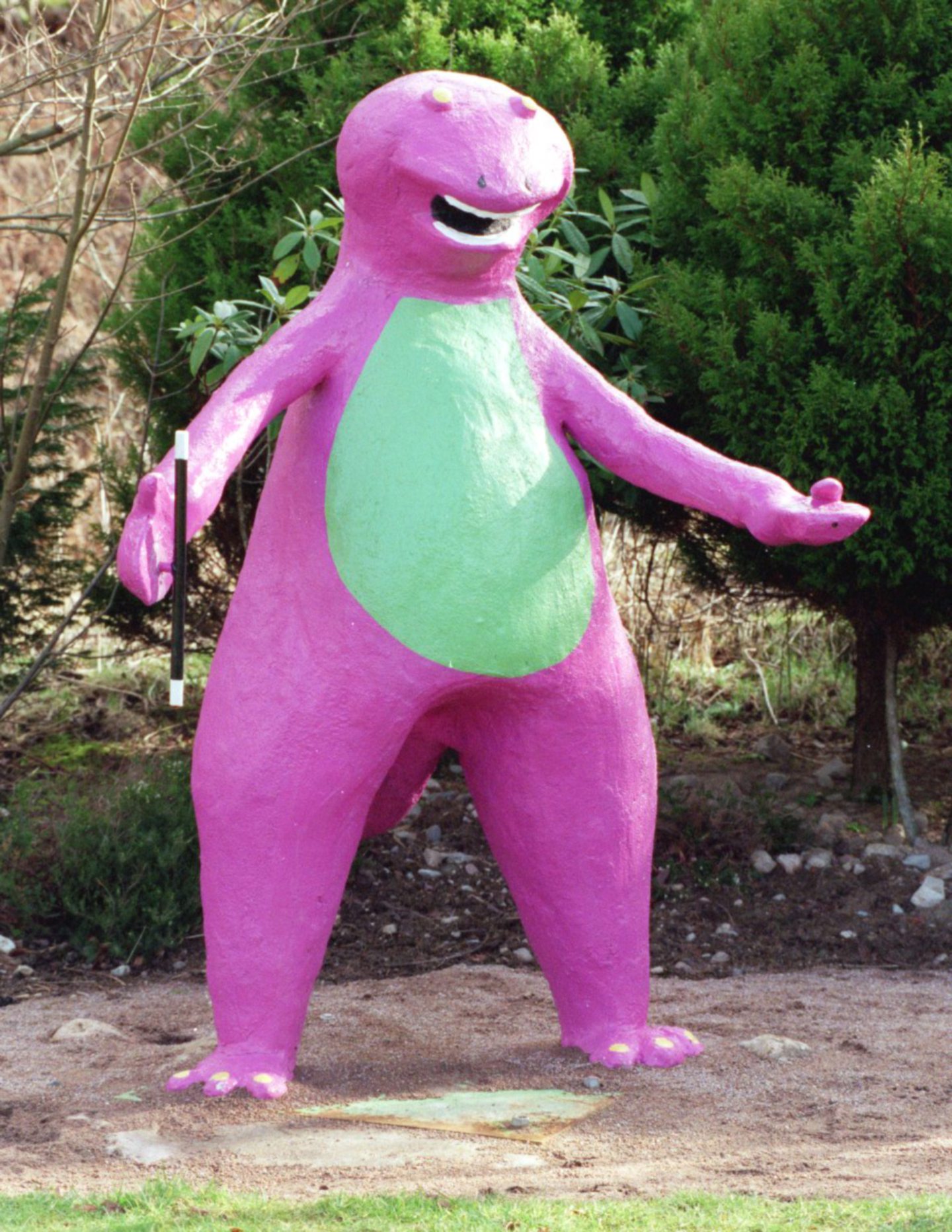 The barney figure at Storybook Glen