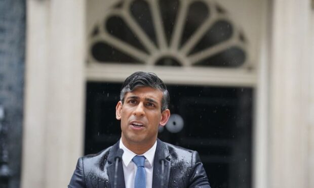 Rishi Sunak, in Aberdeenshire this summer, is making more plans for offshore energy. Image: PA.