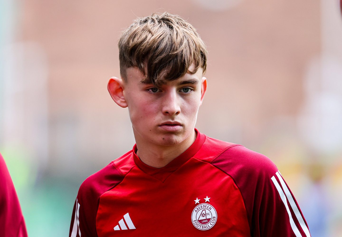 Aberdeen's Fletcher Boyd during the Premiership match against Hibs. Image: SNS 