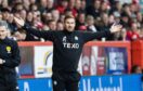 Last season's Aberdeen interim boss Peter Leven during a 5-1 win over Livingston. Image: SNS.