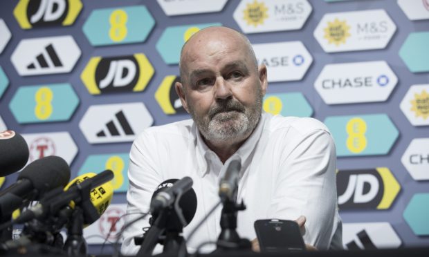 Scotland head coach Steve Clarke has named his provisional squad for Euro 2024. Image: SNS.