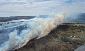Major wildfire near Oban, as fire services issues extreme risk of wildfire warning