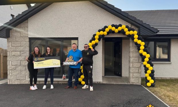 Steph James wins brand new house in Peterhead. Image: Bounty Competitions.