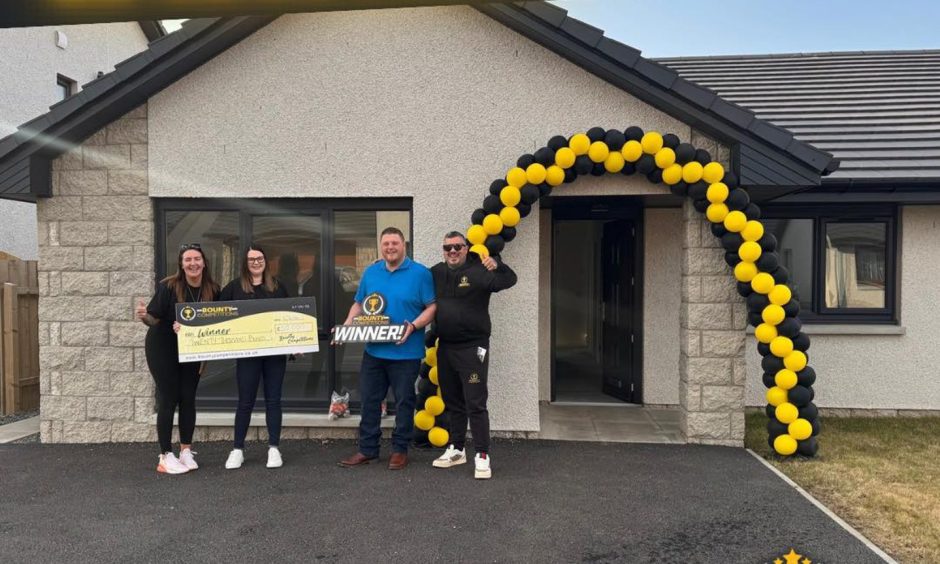 Steph James wins brand new house in Peterhead