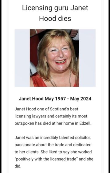 Janet Hood tribute.