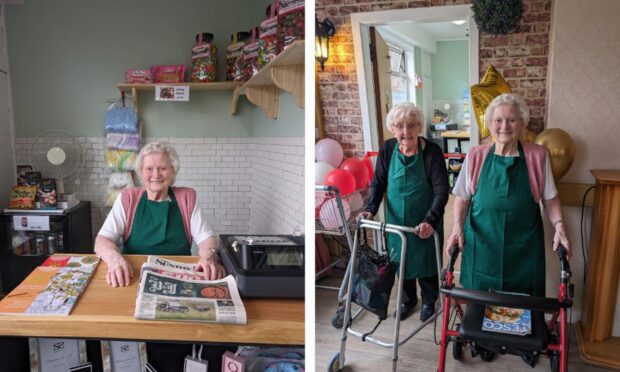 Kathleen Muir and Betty Smith love to work in the shop. Image: AHSCP.