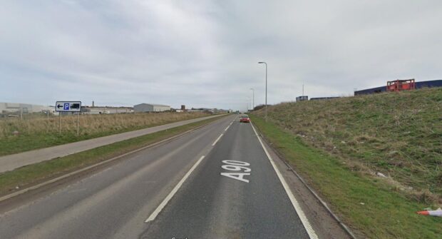 The crash took place on the A90 Peterhead bypass. Image: Google Maps.