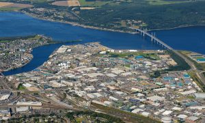 An aerial view of Inverness and the Black Isle.