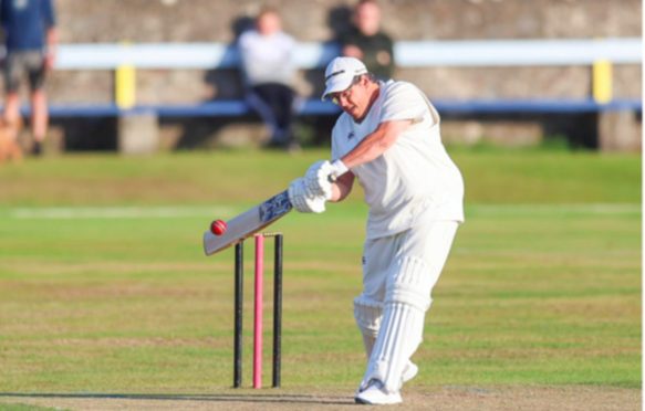 Banchory captain Luke Hendriksen in action. Pictures courtesy of Banchory Cricket Club.