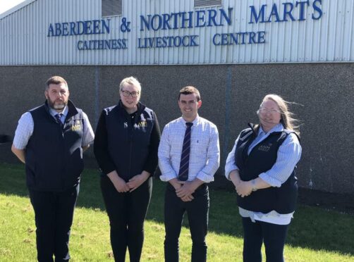 From left, Andrew Gunn, Gemma Duguid, Scott Chapman and Kirsty Strachan, pictured at Quoybrae Mart.