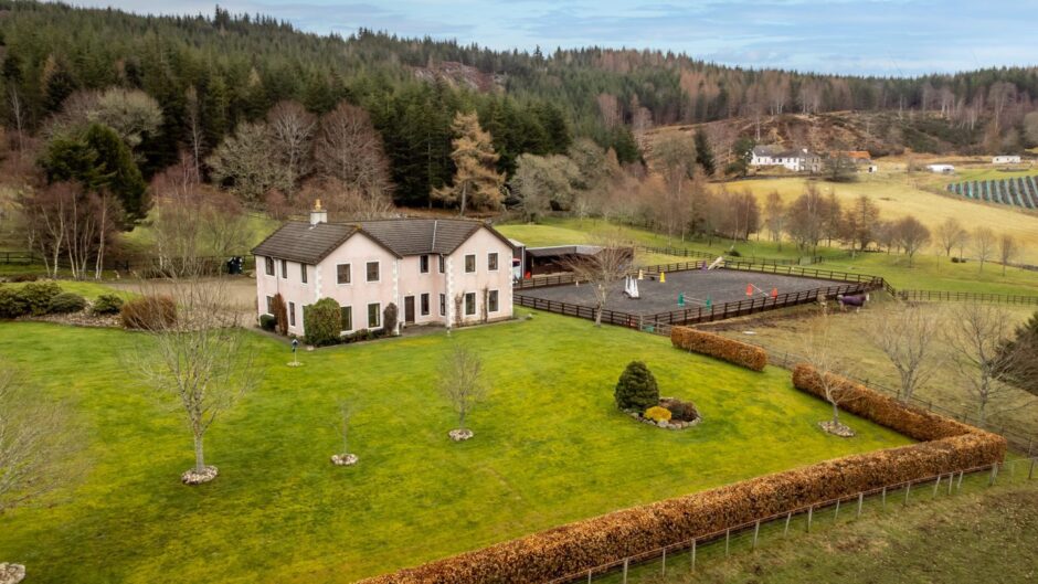 Large garden at the Highland home