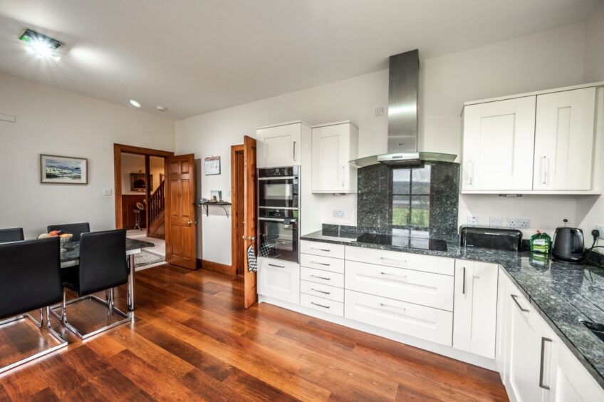 Renovated kitchen at the Highland home